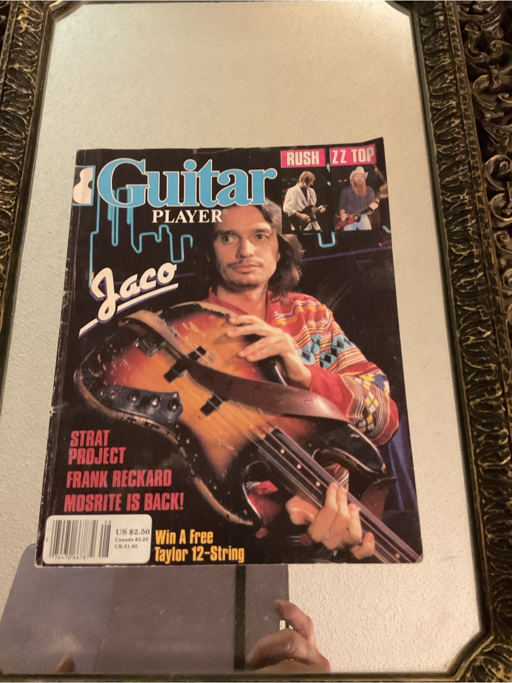 Guitar Player Magazine August 1984 Jaco Pastorius Rush ZZ Top Frank Reckard
